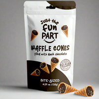 DARK CHOCOLATE WAFFLE CONES