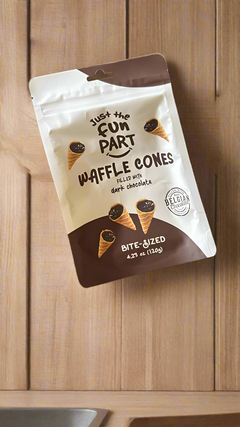 DARK CHOCOLATE WAFFLE CONES