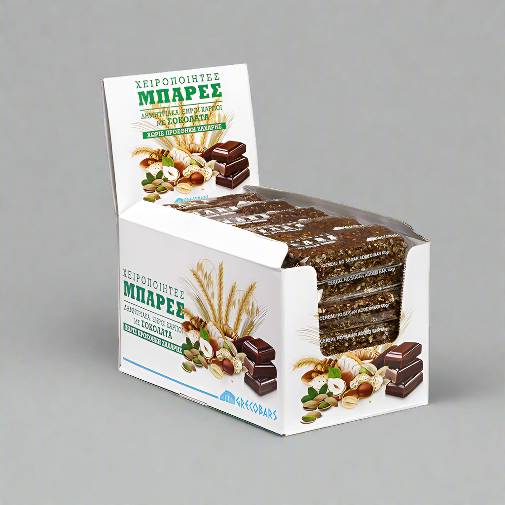 CEREAL BARS CHOCOLATE (NO ADDED SUGAR) & NUTS HANDMADE