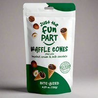 HAZELNUT CREAM & MILK WAFFLE CONES